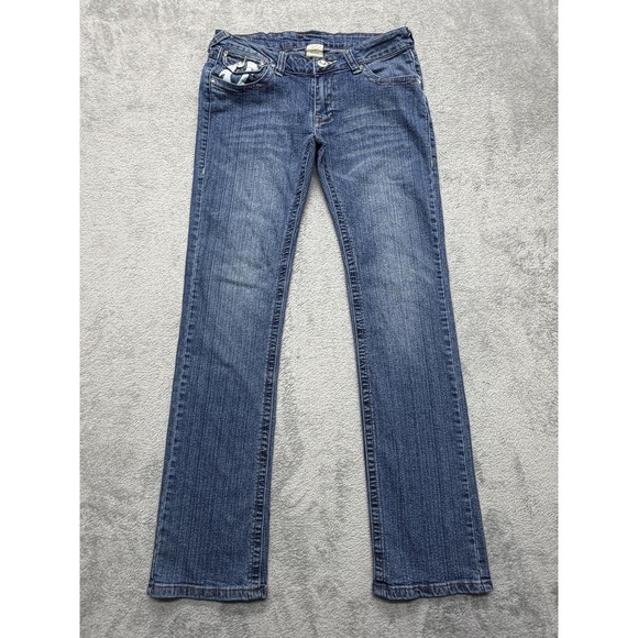 True Religion Jeans Womens 30 Blue Bootcut Horseshoe Back Pockets‎ Stretch Denim - Picture 7 of 7
